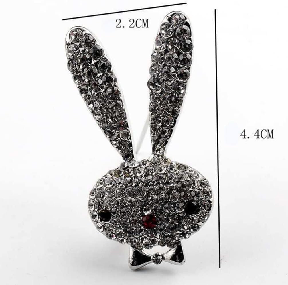 SOIMISS Animal Brooch Pin Rhinestones Bunny Breastpin Crystal Rabbit Brooch Easter Glitter Badge Jewelry Lapel Pin Cardigan Corsage Wedding - Image 3
