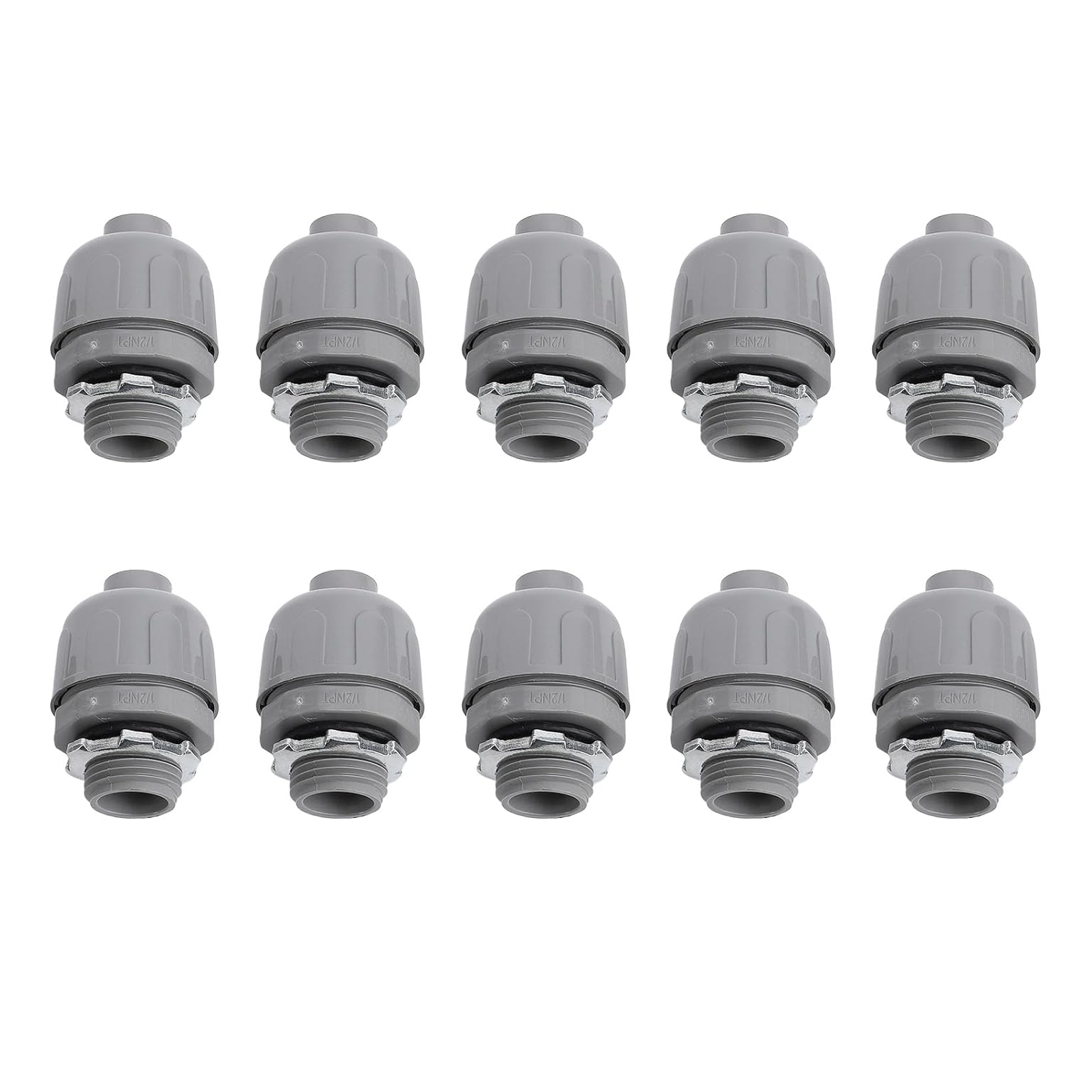 10 Pcs Liquid Tight Conduit Connector Nylon 6 1 Inch NPT Electrical Conduit Fitting for Home Outdoor
