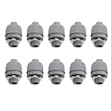 FTVOGUE 10 Pcs Liquid Tight Conduit Connector 1 Inch NPT Nylon 6 Electrical Fitting with Retardant 94V 2 for Outdoor Construction HVAC Marine