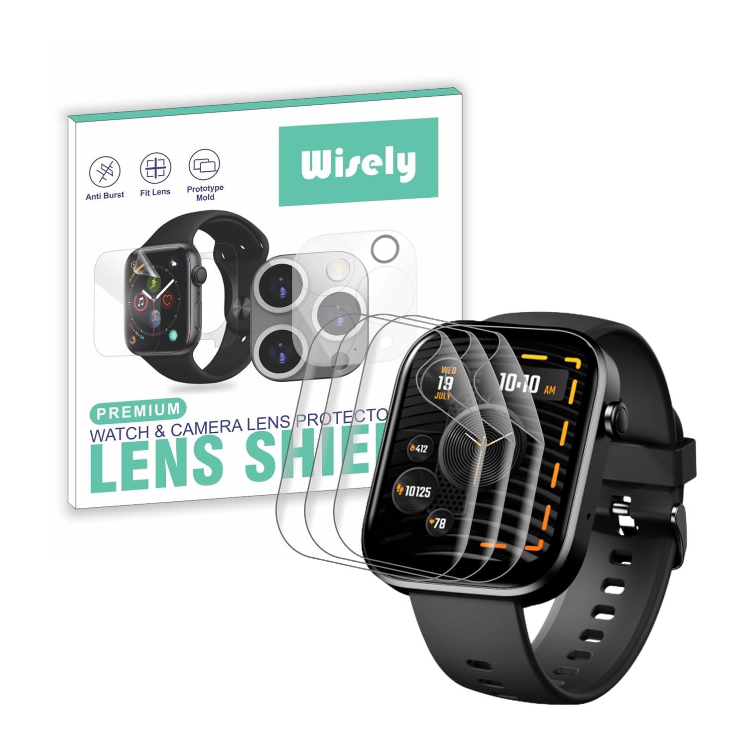 Wisely |3pcs| Screen Guard Protector For Boat Wave Call 2 Smartwatch |1.83"| Bubble Free, Easy installation kit, HD Clear, Full Cover (B0CD83D8F4) Amazon Price History, Amazon Price Tracker