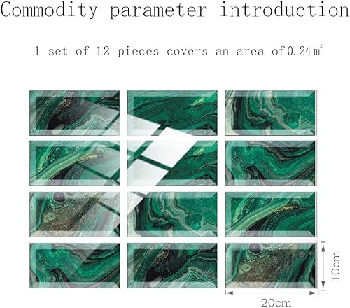 Miniatura 4 de Azulejos de despegar y pegar, impermeables para salpicaduras en muro de cocina, azulejos de color sólido, azulejos autoadhesivos, azulejos de pared