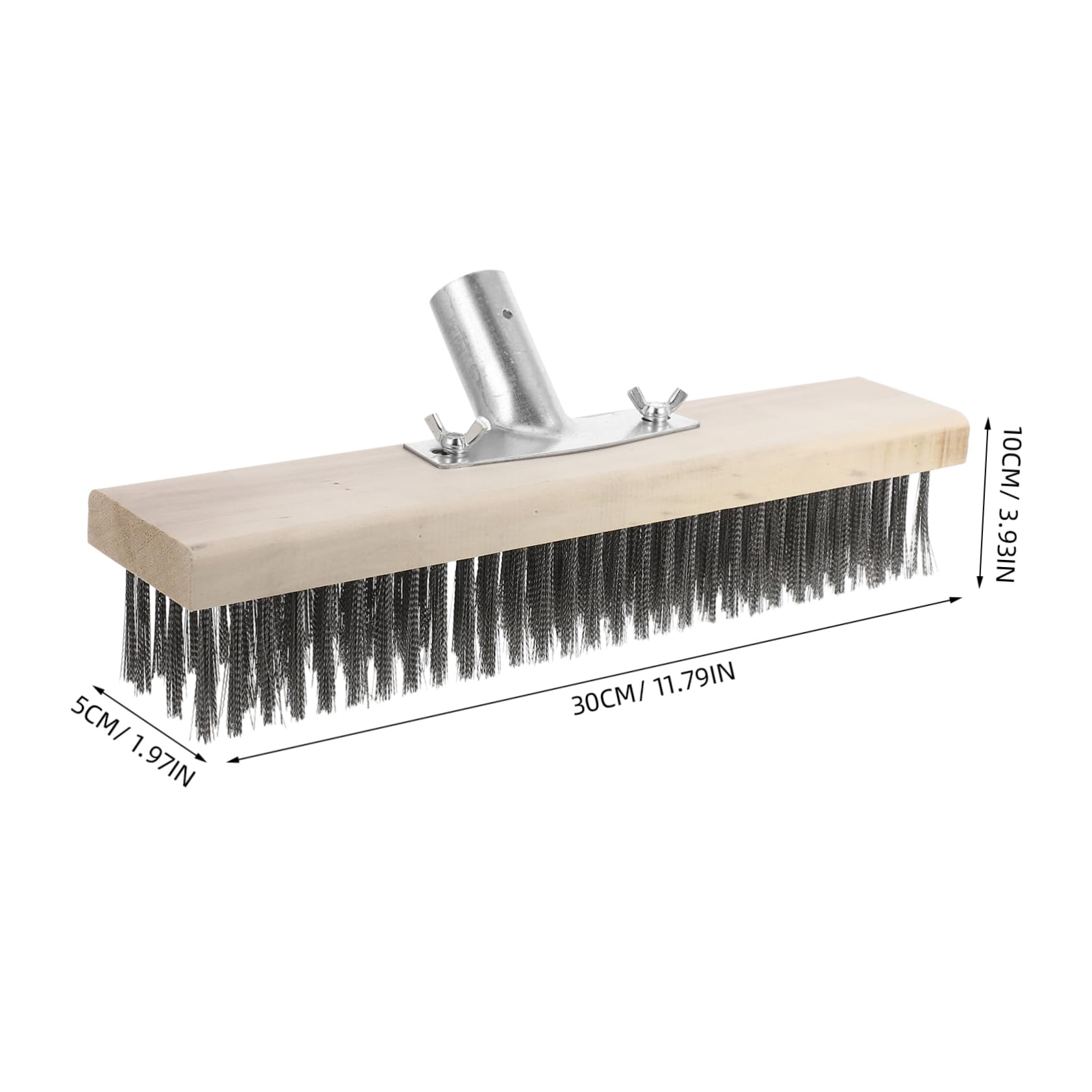STOBAZA Stainless Steel Wire Floor Brush Heavy Duty Scrubber for Hard Surface Cleaning