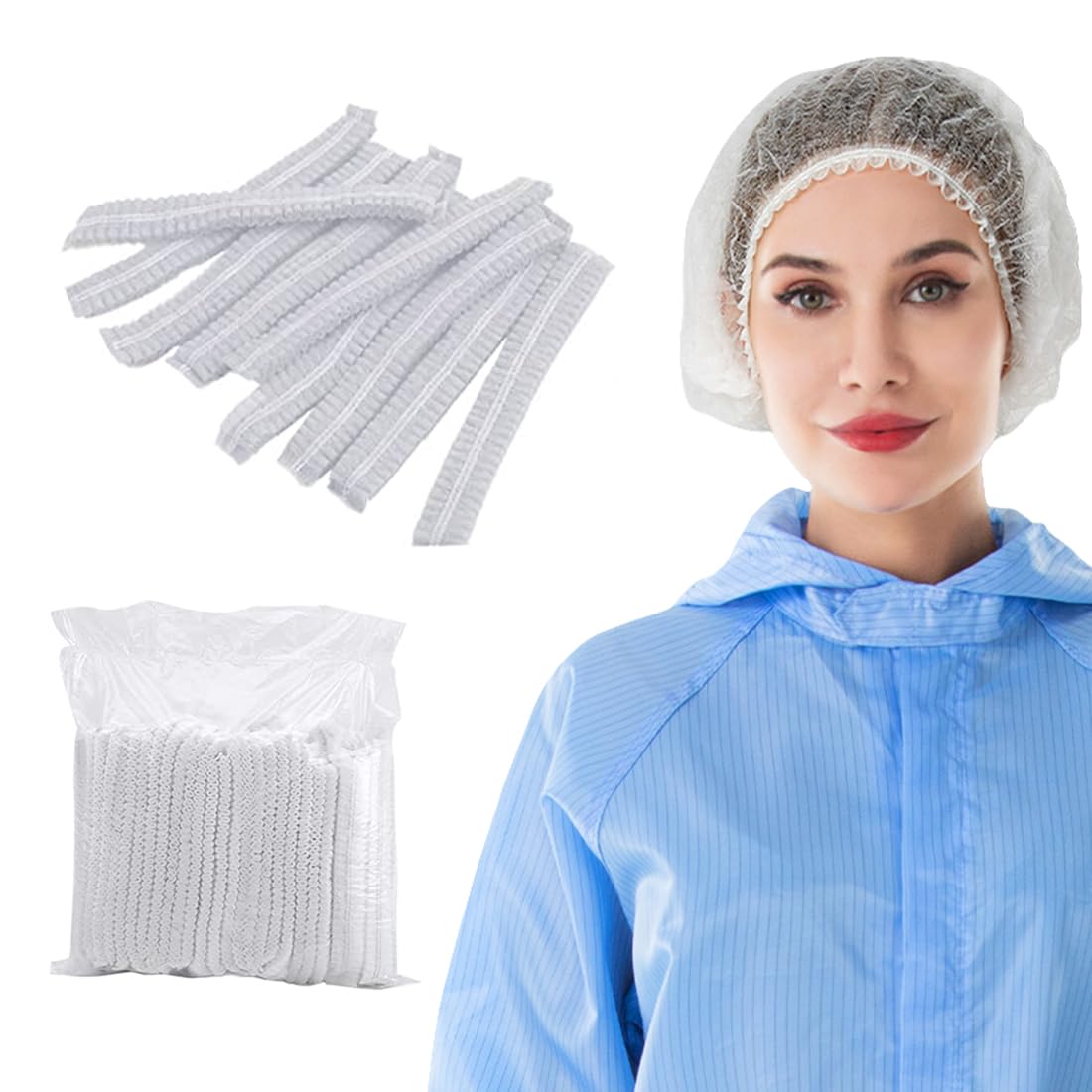 Retine per Capelli Monouso Circonferenza Copricapo Accessorio Medico per Uomo Donna 30pcs