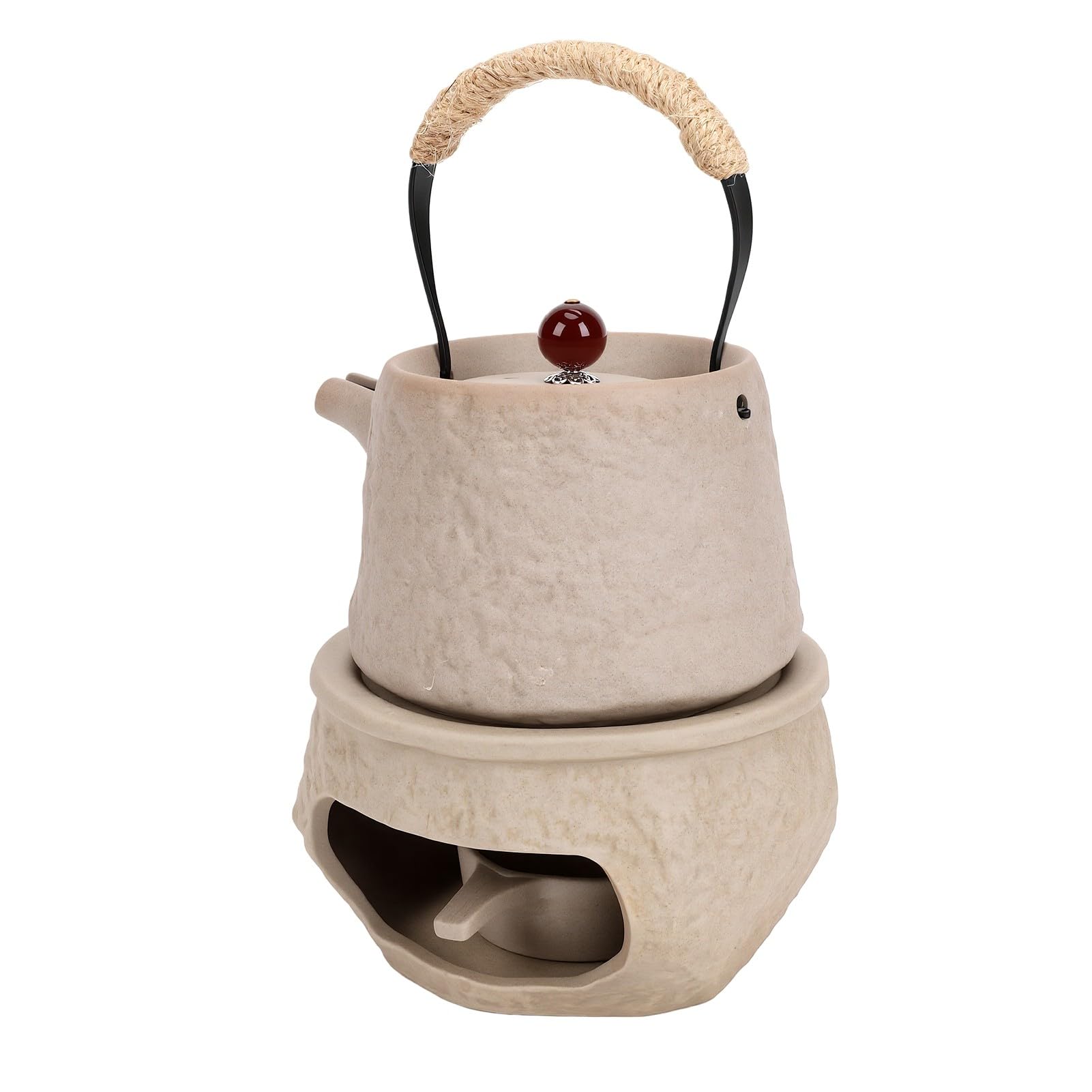 Servizio da tè in Ceramica Grezza con Teiera a Bilanciere 400 Ml