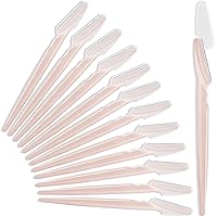 Vista 11 de 12 maquinillas de afeitar para cejas, multiusos, herramientas exfoliantes de dermaplaning, recortadora de cejas con cubierta de seguridad