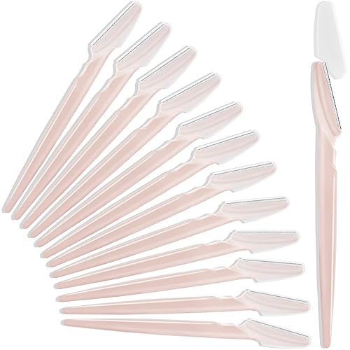 Miniatura 11 de 12 maquinillas de afeitar para cejas, multiusos, herramientas exfoliantes de dermaplaning, recortadora de cejas con cubierta de seguridad, Negro