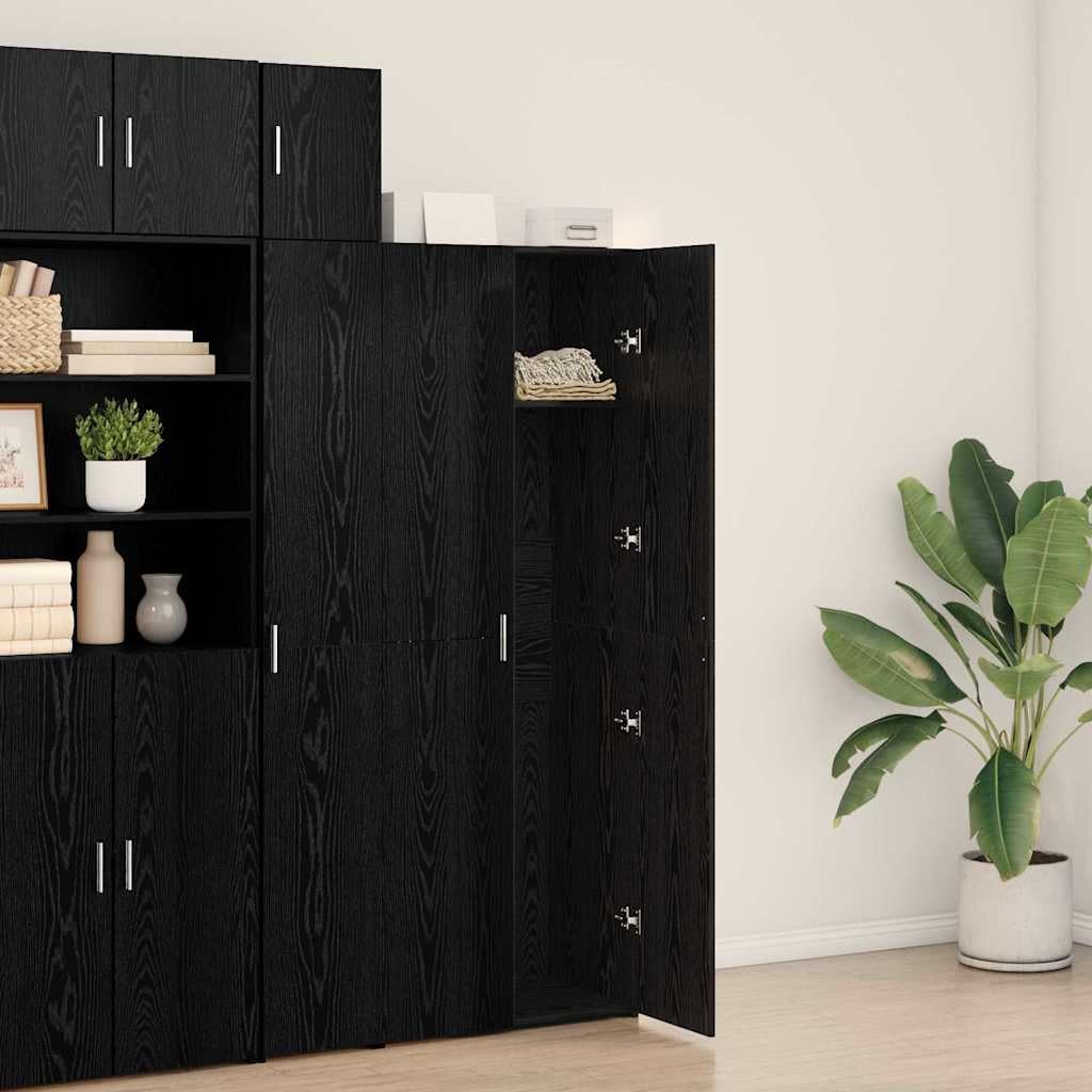 Générique Haut Armoire Chêne Noir 70 x 42.5 x 185 cm Bois d'ingénierie,Meubles, Armoires & Meubles de Rangement, Buffets & bahuts, Noir (Poids 58.4KG)