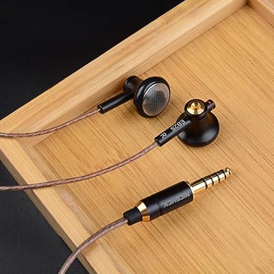 NICEHCK EB2S Wired Earphones, 15.4mm Dynamic Driver LCP Diaphragm, 4.4mm Balanced HiFi in-Ear Earbuds, Noise Isolation for Android Phones, PC, MP3 (4.4mm Balanced Black)