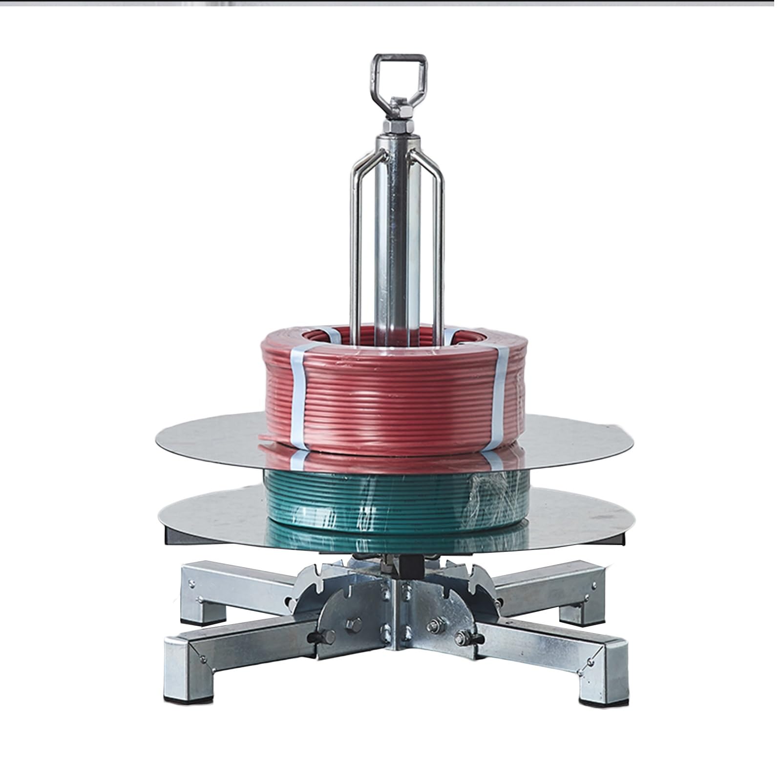 Estante de Alambre Plegable para carretes, dispensador de carretes, Soporte de Almacenamiento de carretes de Alta Resistencia, para Uso minorista Industrial eléctrico, Capacidad de