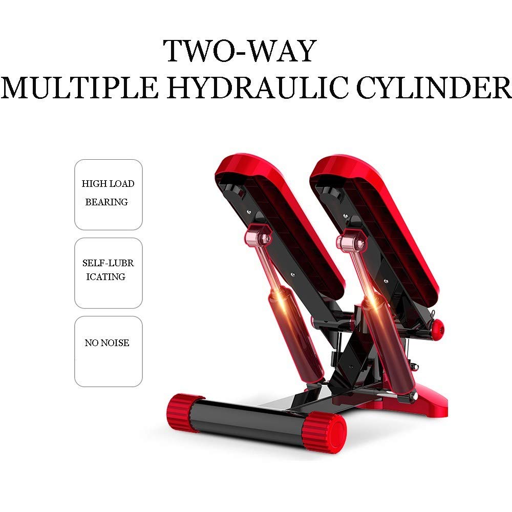 Stepper,Mini Macchina Aerobica oscillante su e Giù per Esercizi con Display, Fitness Silenzioso con Fasce di Resistenza, Palestra massaggiabile per Allenamento a casa