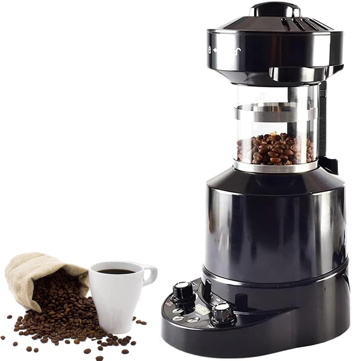 Ersdm One Color Coffee Roaster Machine,Home Electric Coffee Bean Roaster Machine,Commercial Coffee Roasting Machine,Adjustable Timing And Temperature, For Cafe Shop Home, Office