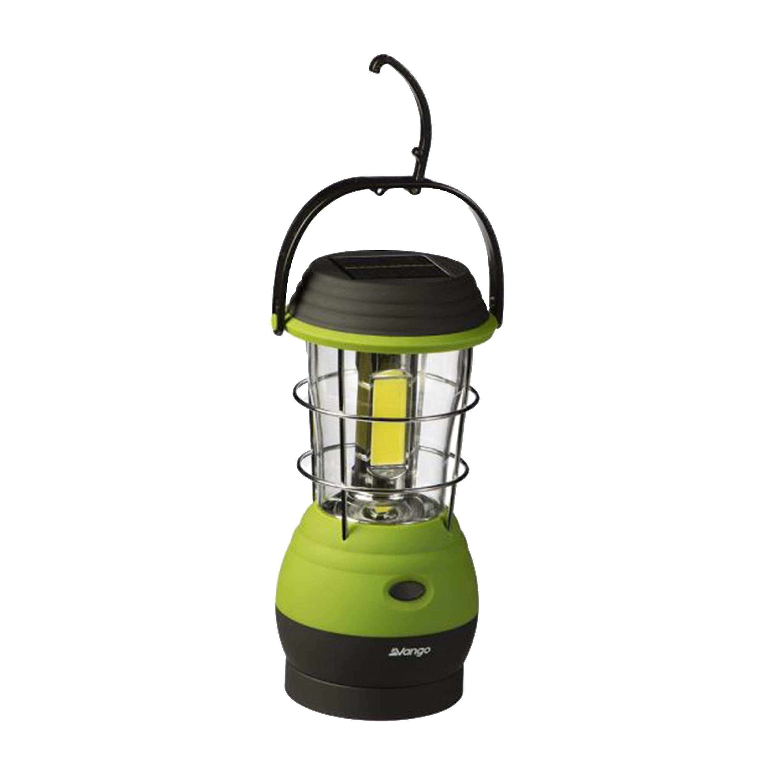 Vango Lunar 250 Eco Rechargeable Camping Lantern with USB Output, Warm Effect LG LED's, 250 Lumens Camping Light, Foldable Handle Ideal for Fishing, Hiking, Inside Tents, Green