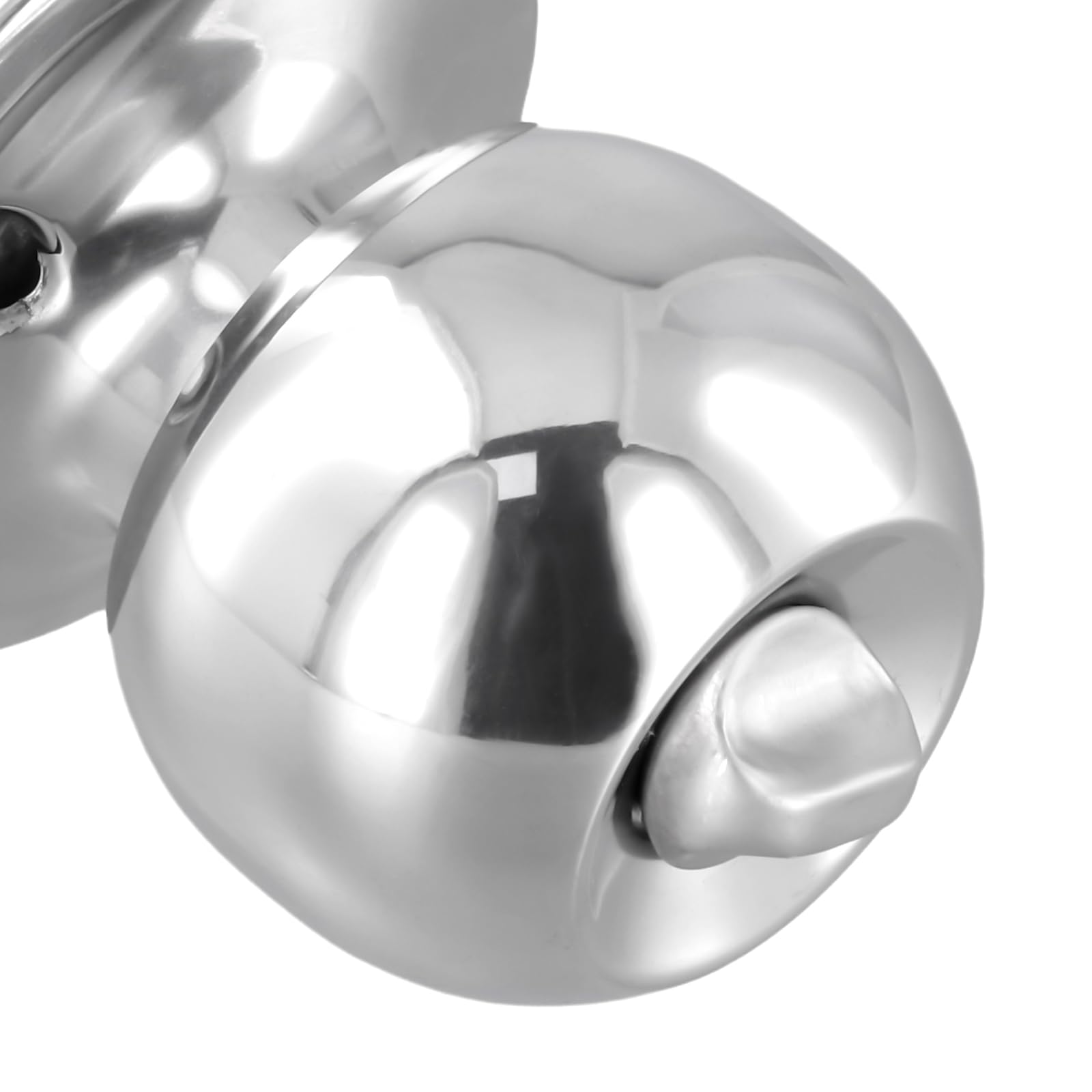 Paquete de 4 manijas redondas de 65 mm, kit de cerradura interna de acero inoxidable con cerradura con 3 llaves para puertas de 25 a 45 mm de grosor, para dormitorio, baño