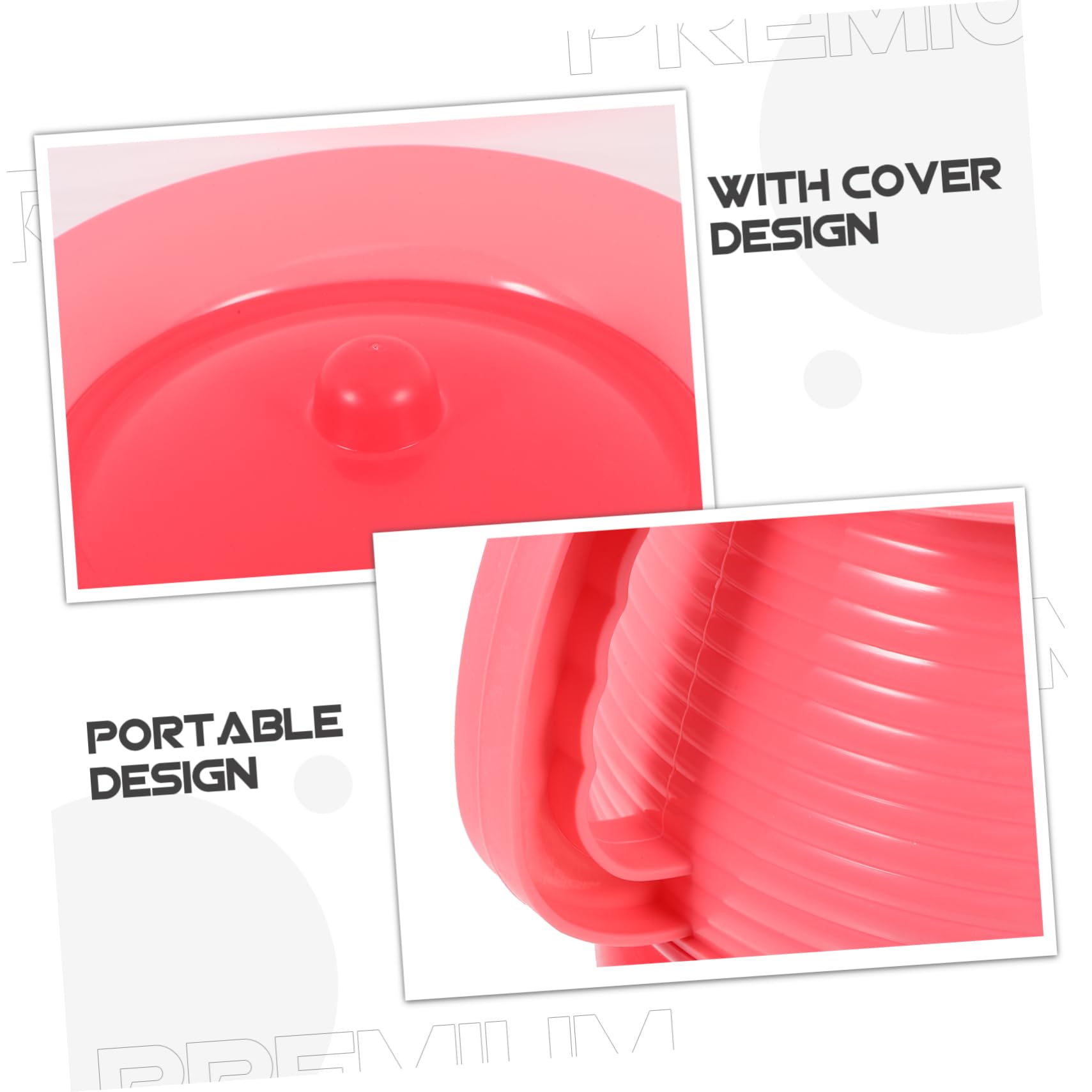 2 Pezzi Toilette per secchio per vasino da viaggio pentola ciotola dell'urina secchio per orinatoio secchio per comò orinali vaso da toilette plastica rosa