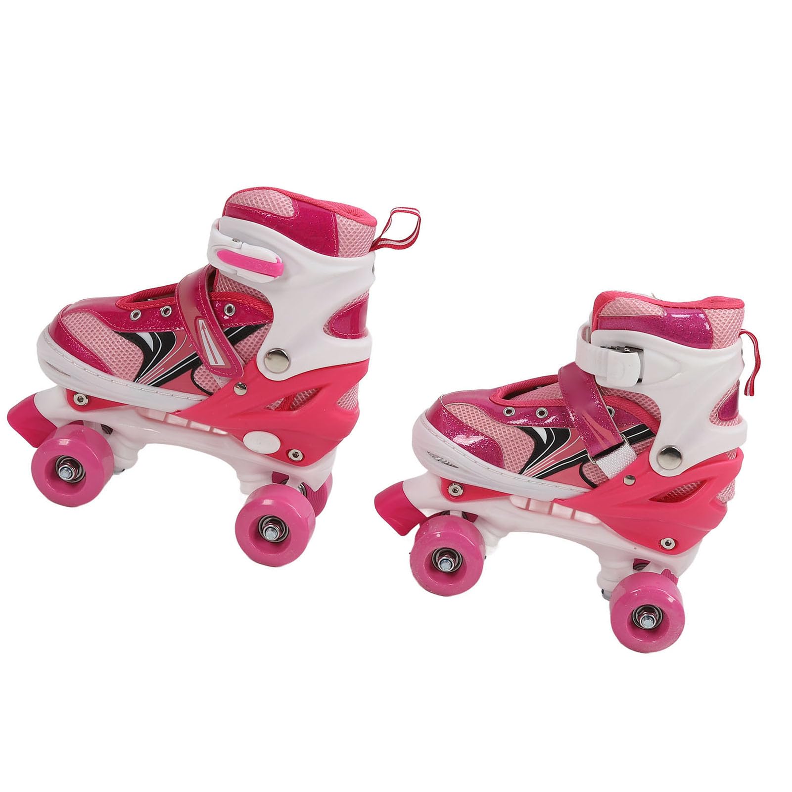 Roller Skates, Four Wheel Roller Skates Abrasion Soft Interior Lining for Beginners for Outdoor (Pink)