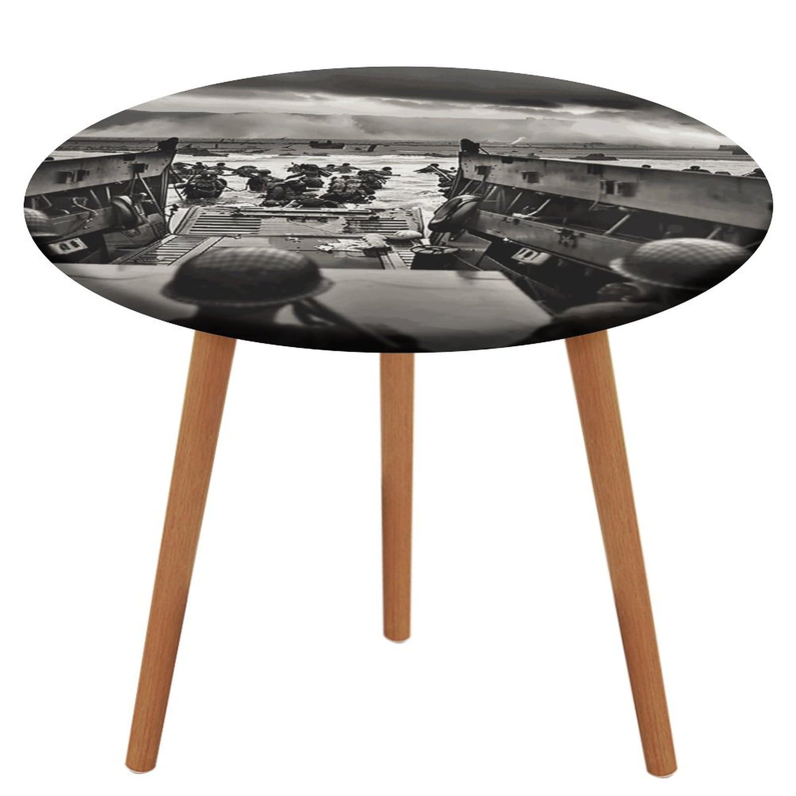 Nappe ronde ajustée élastique Normandie imperméable pour table de pique-nique