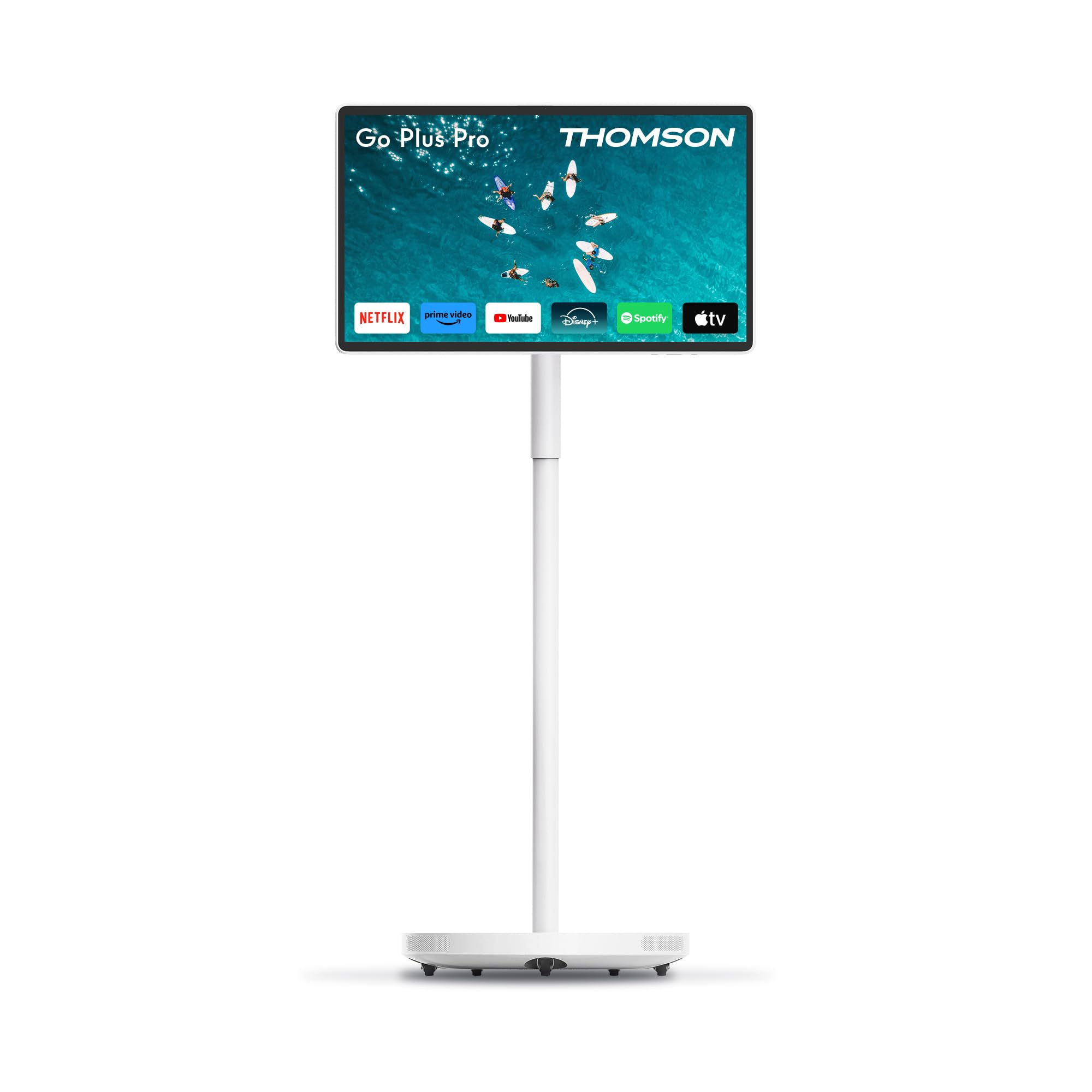 Thomson Go Plus Pro Display Smart Touch 27 Pollici (69 cm) FHD, Android, Controllo Vocale, Hotspot, Fotocamera 5MP, Subwoofer, WiFi 6, Bluetooth, Batteria 4 Ore, Supporto Portatile - 27FE7M45