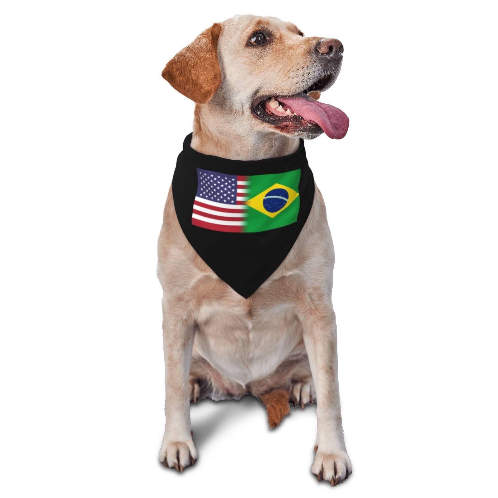 US Brazil America Flag Dog Scarf Pet Bandana Cat Pet Bibs