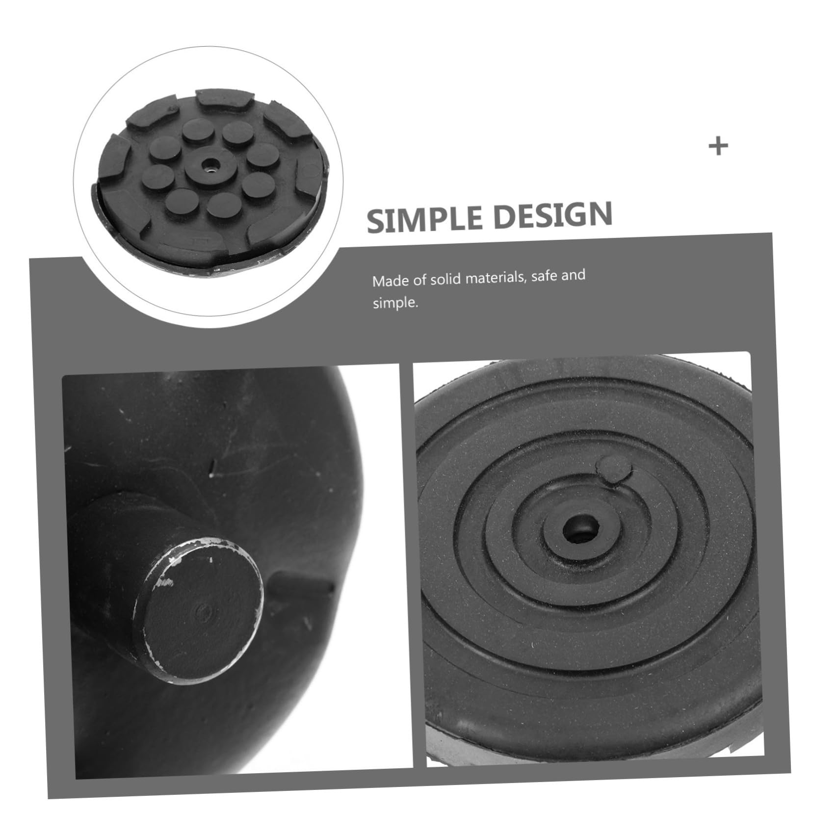 NUOBESTY Adattatore per Martinetto Idraulico in Gomma e Acciaio Design Orizzontale, Supporto Robusto e Affidabile per Sollevatore Idraulico da 3 Tonnellate