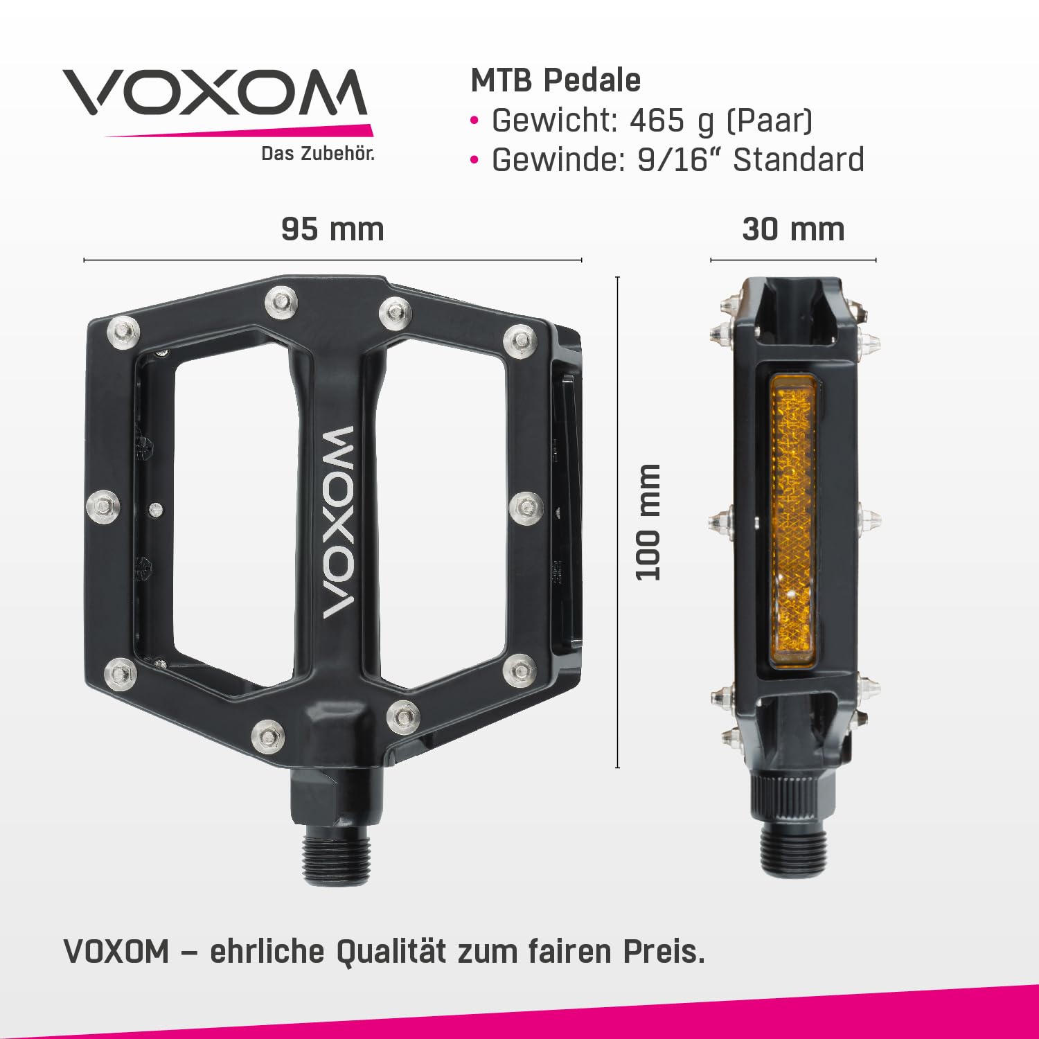 Voxom Pe9 Pedals One Size Sport & Freizeit