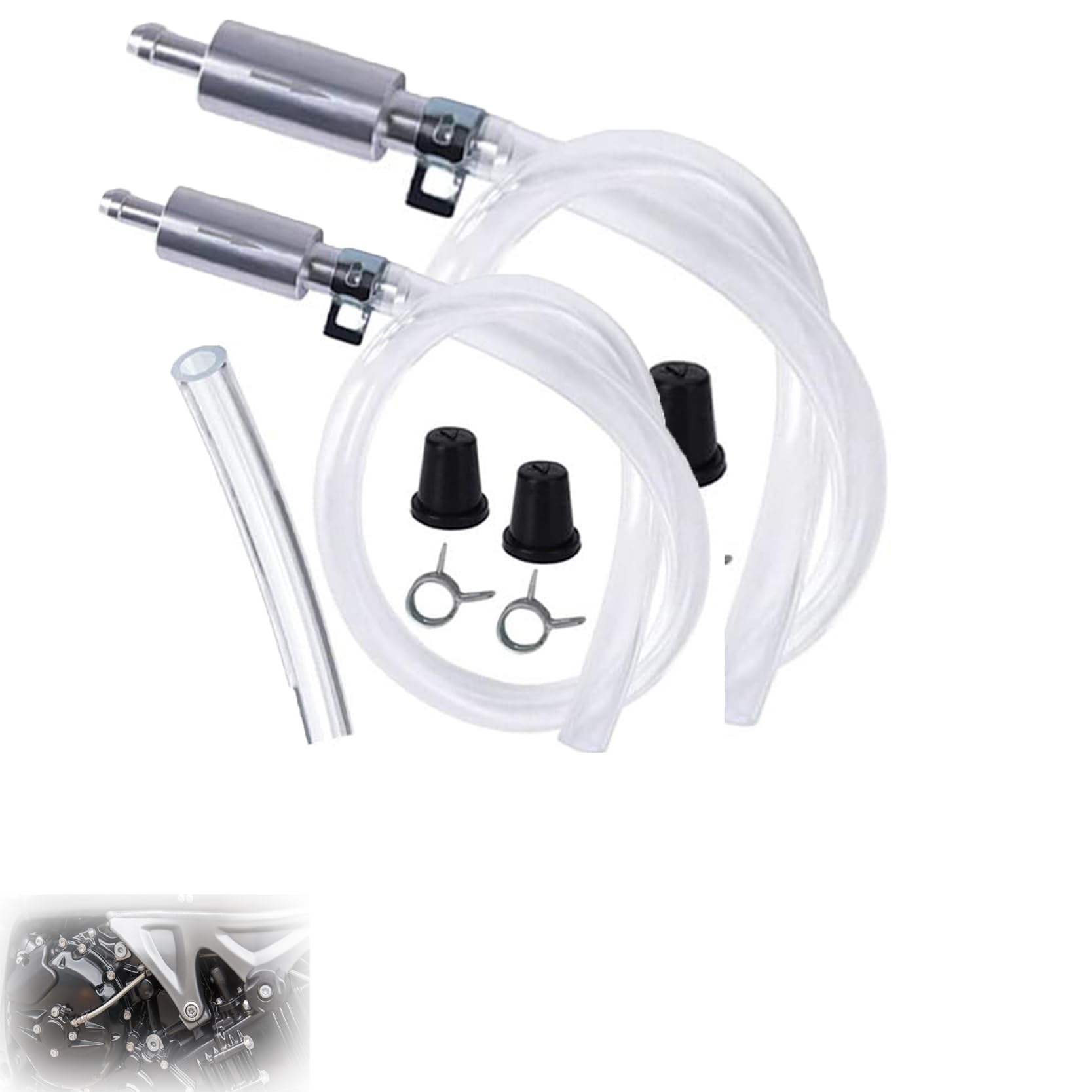 Brake Bleeder Hose - One Way Check Valve Tube Bleeding Tool Kit for Car Motorcyle Clutch, for hydraulic system bleeding, 2025 New Universal Hydraulic Brake Fluid Bleede (2Pcs)