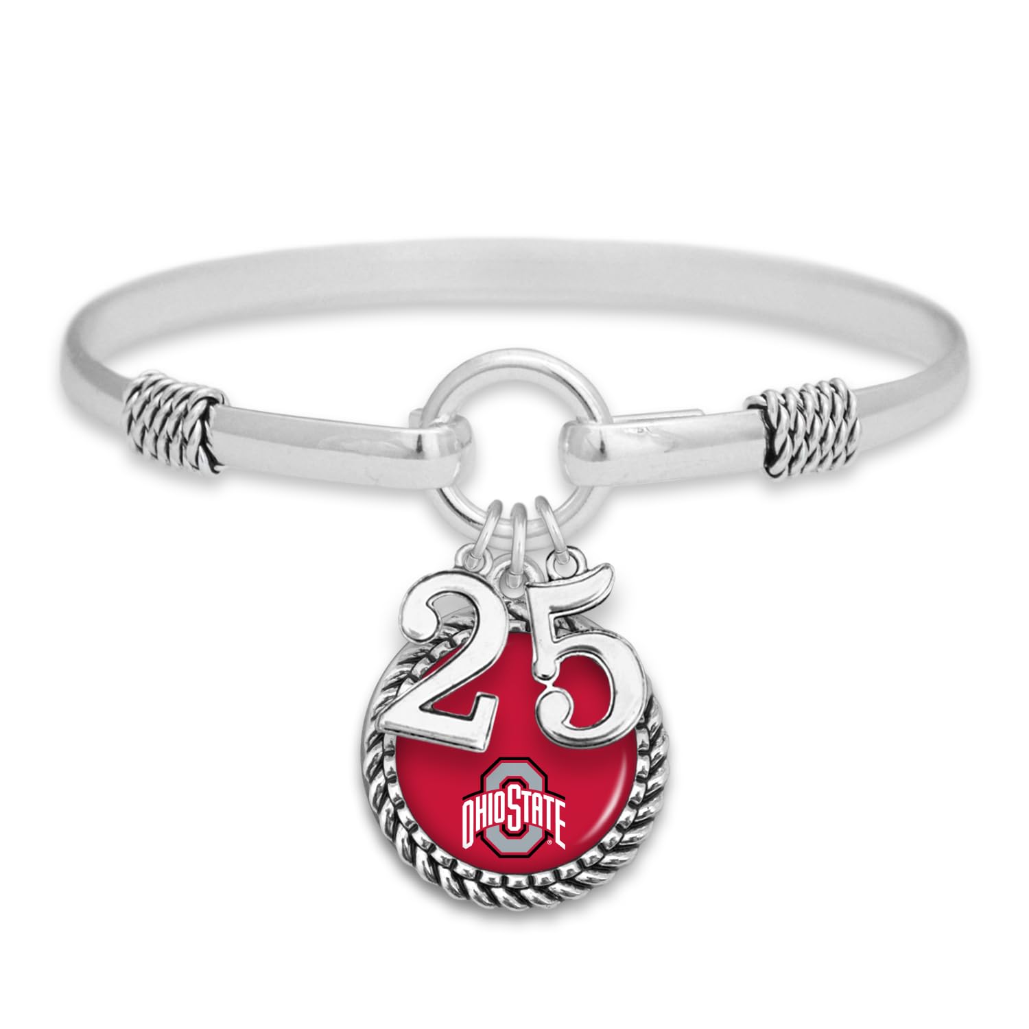 Ohio State Graduation Year 2025 Silver Bracelet Jewelry Licensed OSU