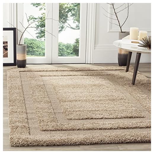 TAUHID CARPET - THE ART OF WEAVING WITH DEVICE OF TC Microfibre Handwoven Super Soft Export Quality (Usa) Shag Collection Graceful Swirl Area Rug,Bedroom Carpet 3X5 Beige, Rectangular)