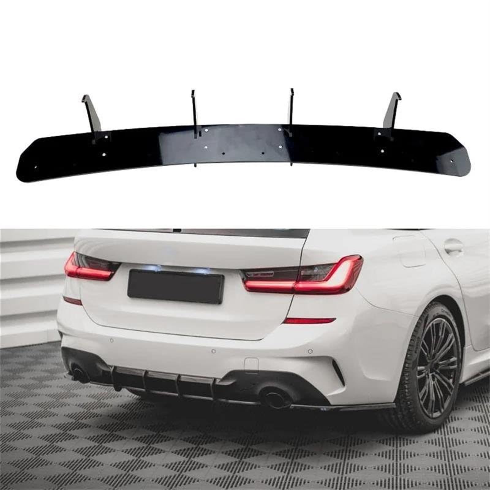 Spojlery tylnego bagażnika samochodu Dyfuzor tylnego zderzaka samochodu Spoiler Splitter, do, do serii 3 G20 do 320i 325i 330i 2019-2021 Spojler tylny samochodu