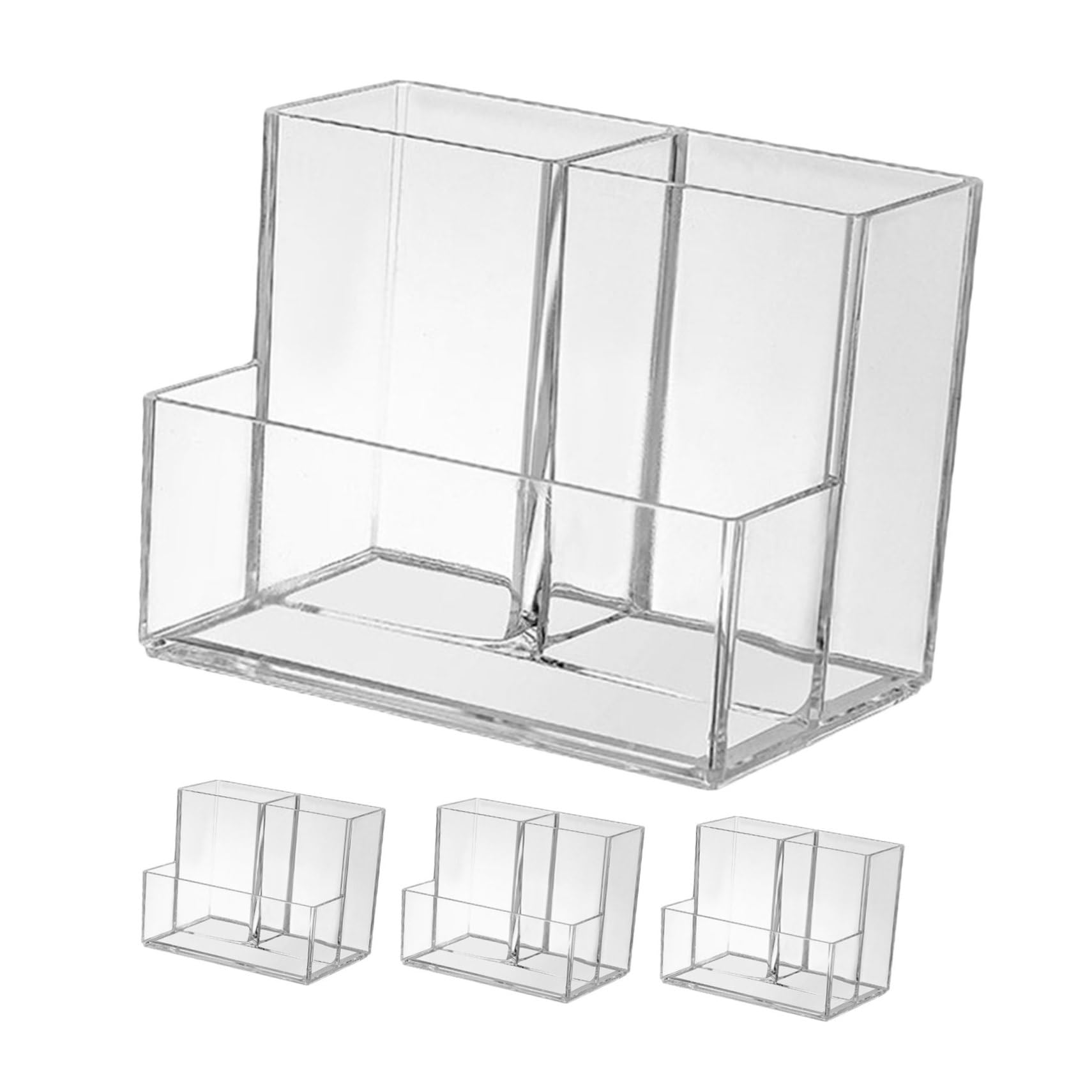 Porte-crayons en Plastique 4pcs Ps à 3 Compartiments Présent Rentrée