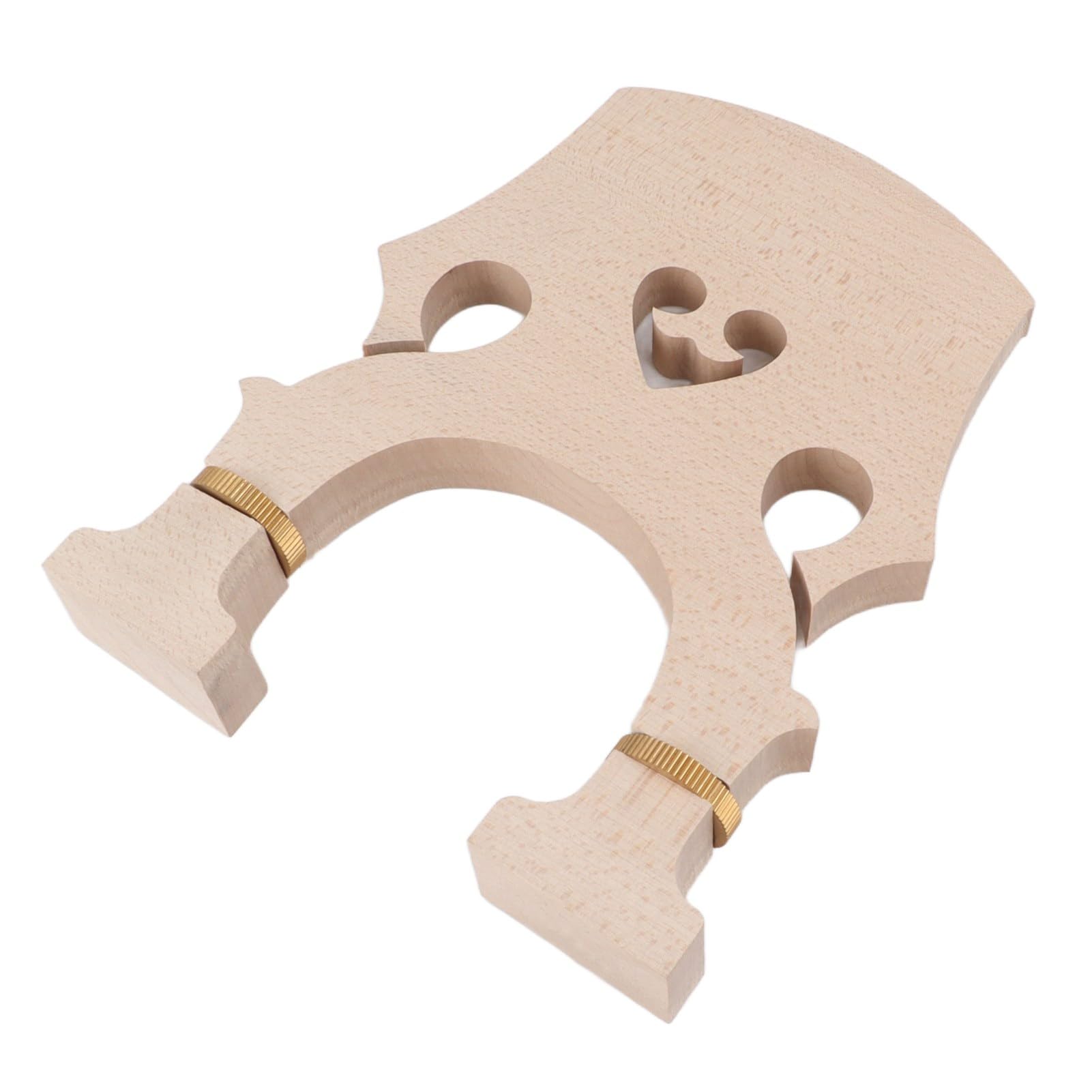 Double Bass Bridge, Maple Wood Violin Bridge Brass Screw for Replacement (1/2)