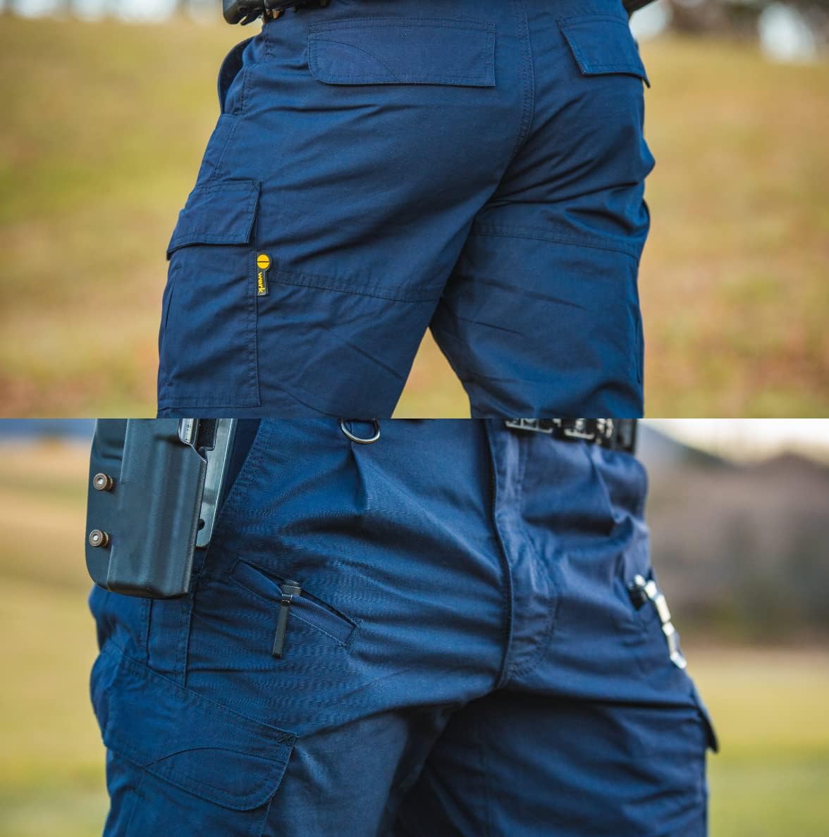 WHITEDUCK Men's Tactical Pants Ripstop Stretch Water Resistant with 13 Pockets Cargo Work Pants- Military Hiking Outdoor…