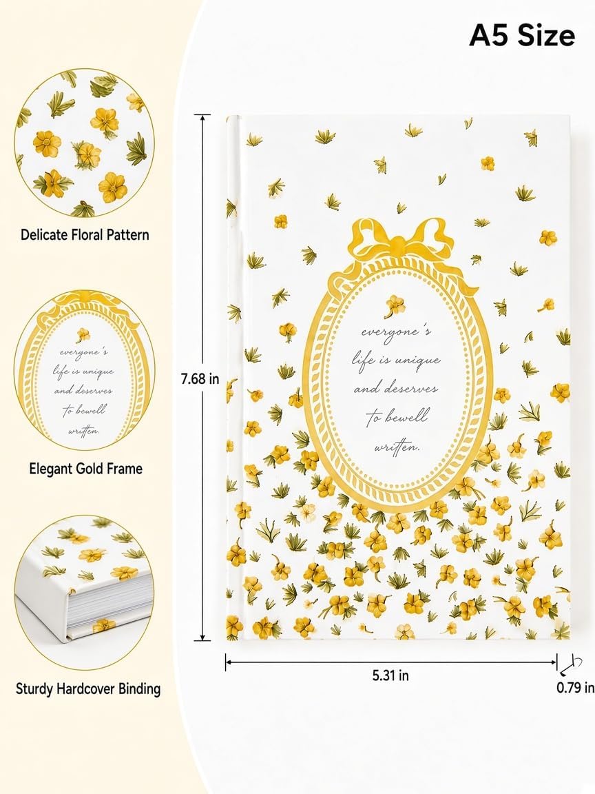 Floral Hardcover Planner Schedule Planning Book,Colored Inner Page image 3