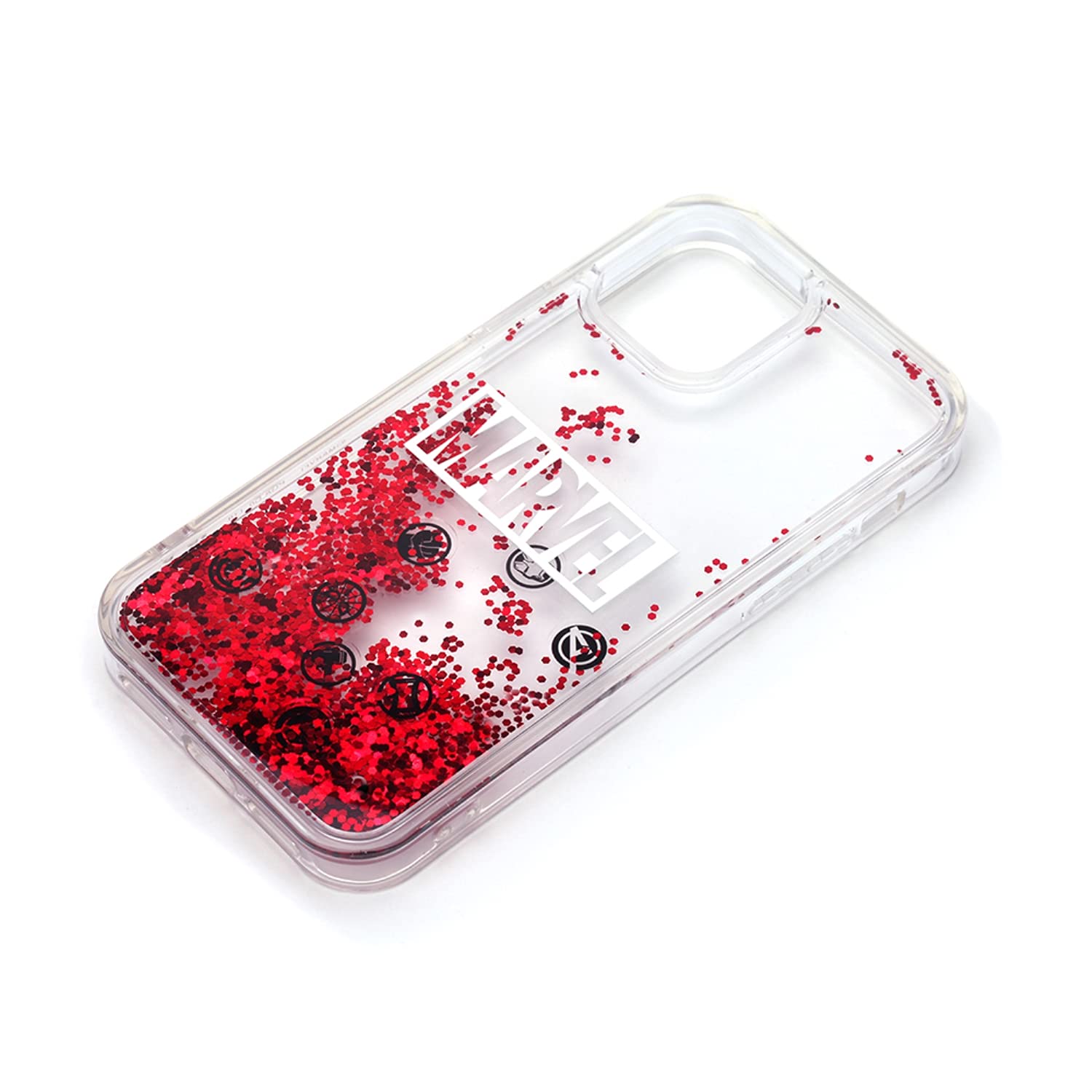 Premium Style iPhone 12/12 Pro用 グリッターケース [MARVELロゴ] PG-DLQ20G08MVL