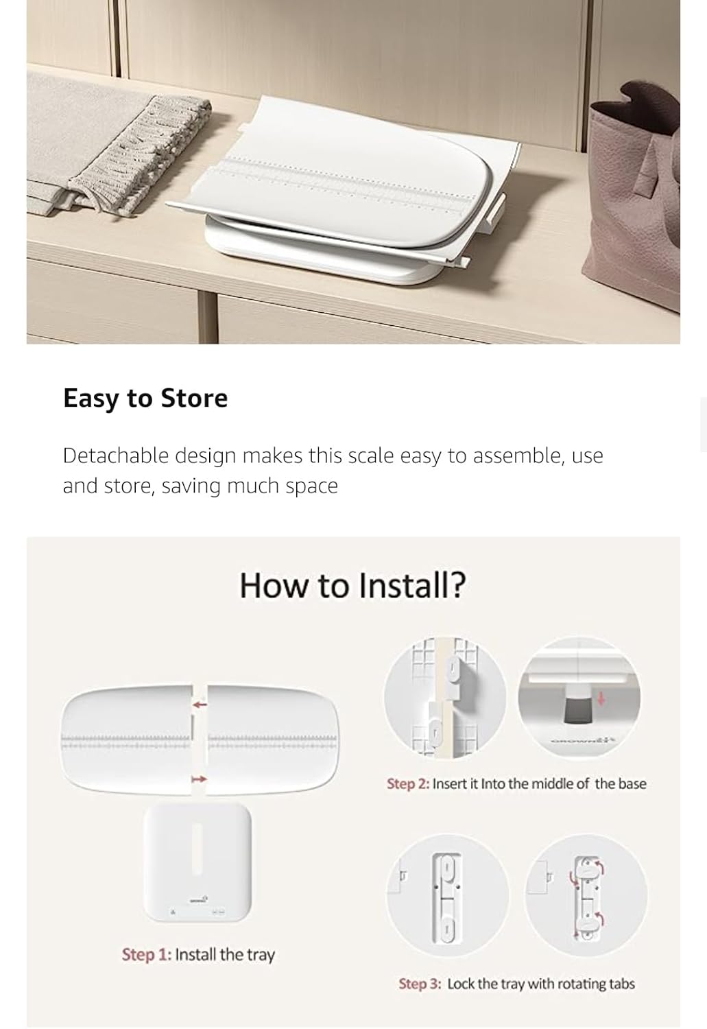 Digital Baby Scale with Hold Function, Pet Scale, Muti-Function Toddler Scale,Infant Scale Measure Adult/Puppy/Cat/Dog Weight (lb/kg/oz) and Height Track, LCD Display