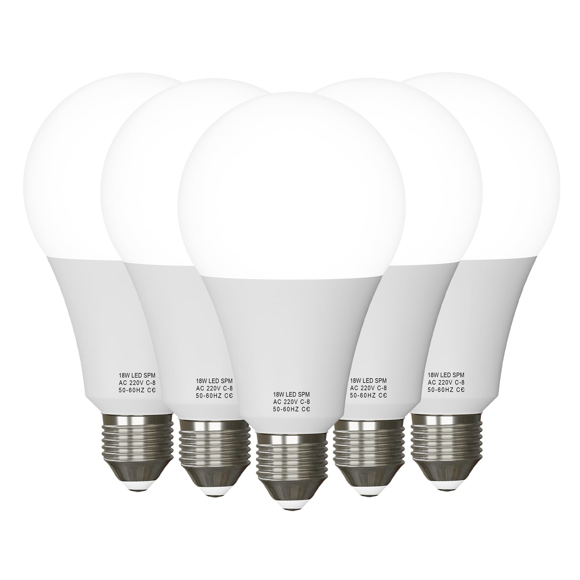 DC Voltage E27 Screw Bulbs, Cool White 6000K E27 LED Bulb, 18w 80lm/W Edison Screw ES LED Light Bulb, Energy Saving E27 Bulbs for Lamp, Non-dimmable, Pack of 10