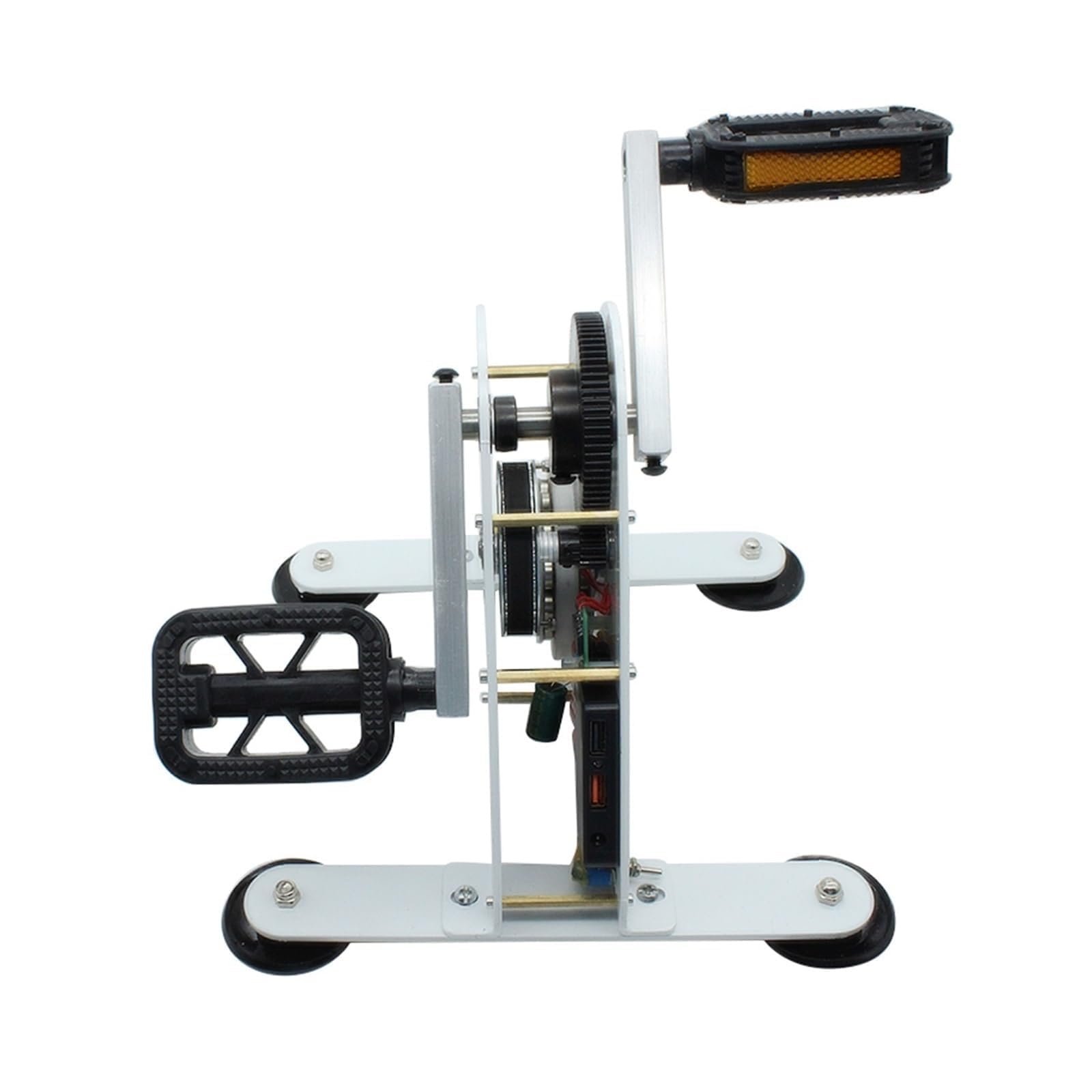 Przenośny generator pedałów – 50/100 W do generowania energii nożnej rower z magazynowaniem energii, podwójne wyjście szybkiego ładowania USB, 1-35 V, do samodzielnego wykonania fitnessu i kempingu na