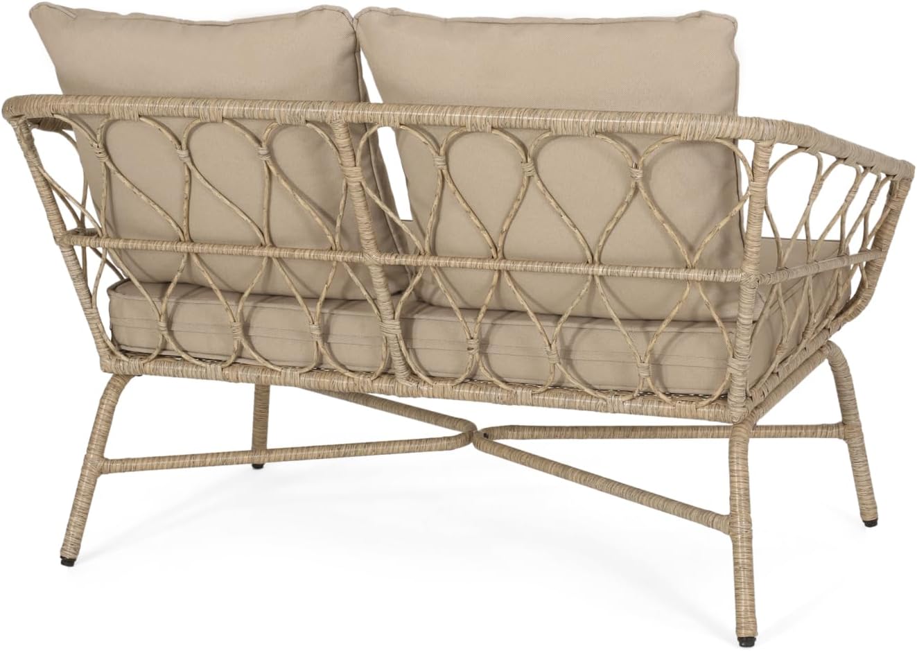 Bruce Loveseat Brown Boho-Inspired Outdoor Loveseat Cozy Backyard & Patio Living Weather-Resistant Design
