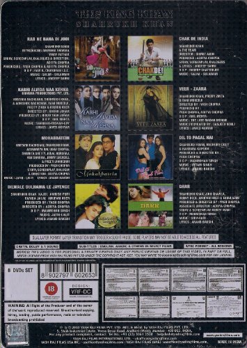 THE KING KHAN : SHAHRUKH KHAN [8 MOVIES - YASH RAJ SPECIAL LTD EDITION METAL BOXSET] image 4