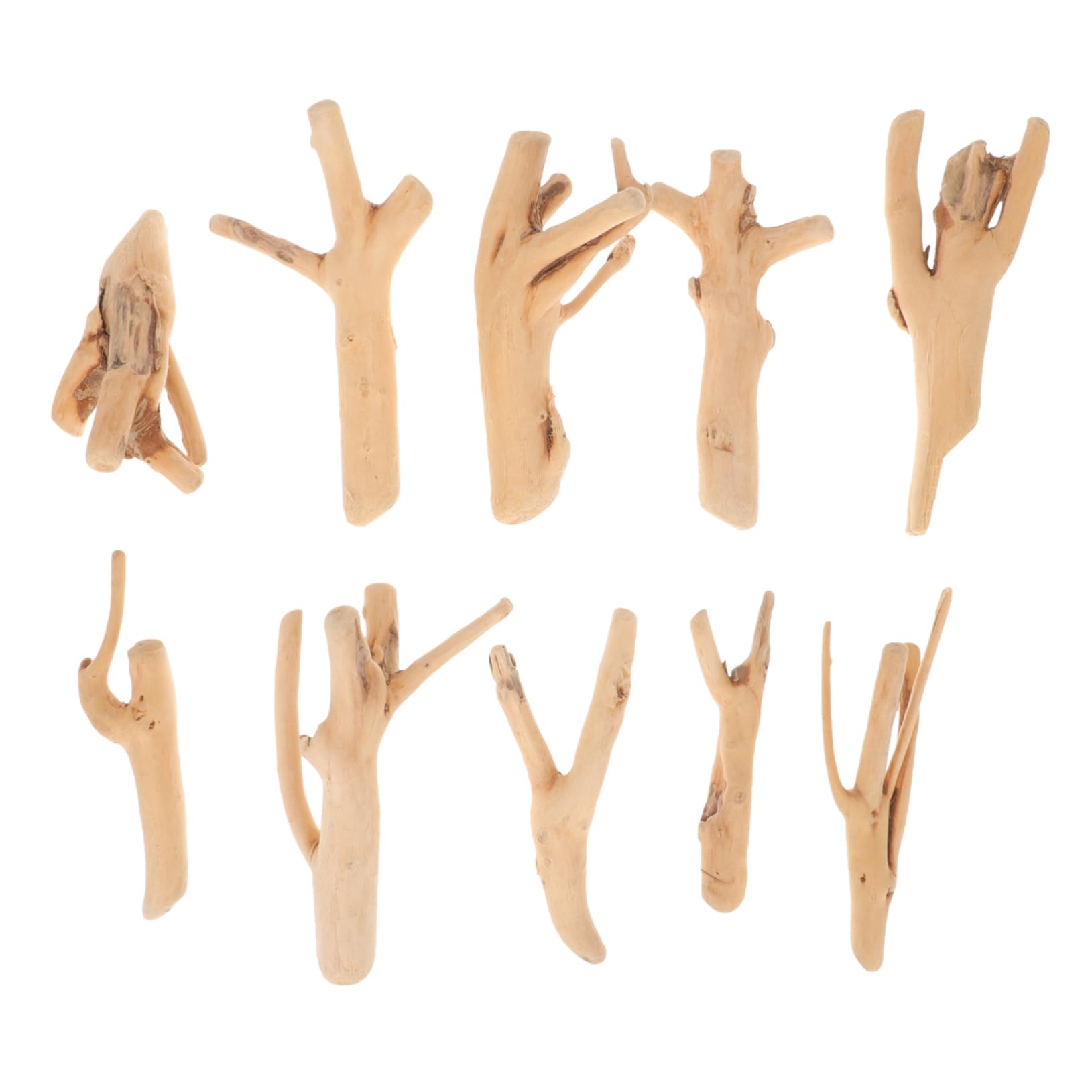 CIYODO 10pcs Natural Fish Tank Driftwood Aquarium Driftwood Decor Real Driftwood Branch for Aquarium Decor