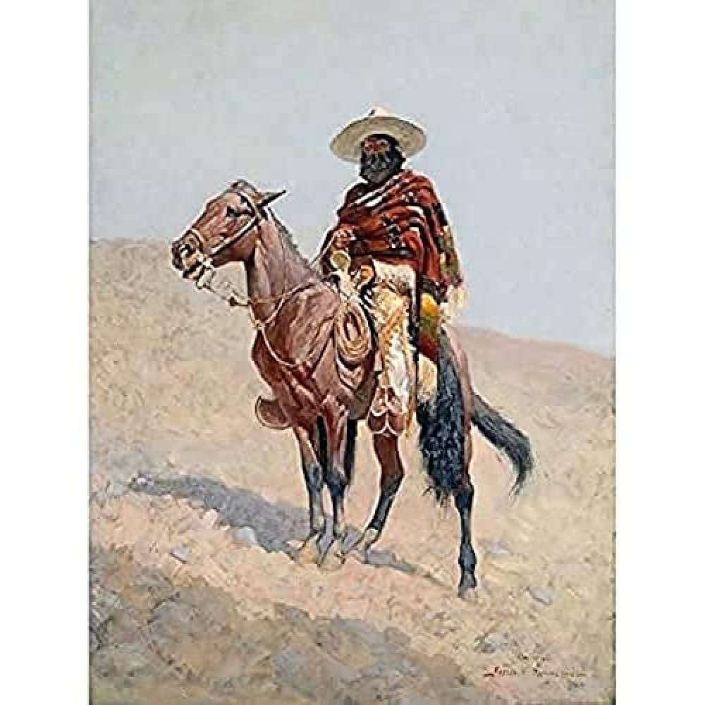 Remington Mexican Vaquero Horseman Painting Unframed Wall Art Print Poster Home Decor Premium
