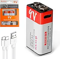 Bateria 9v Bateria 9v Recarregável 9 Volts 650mah Original Kit 2 Bateria