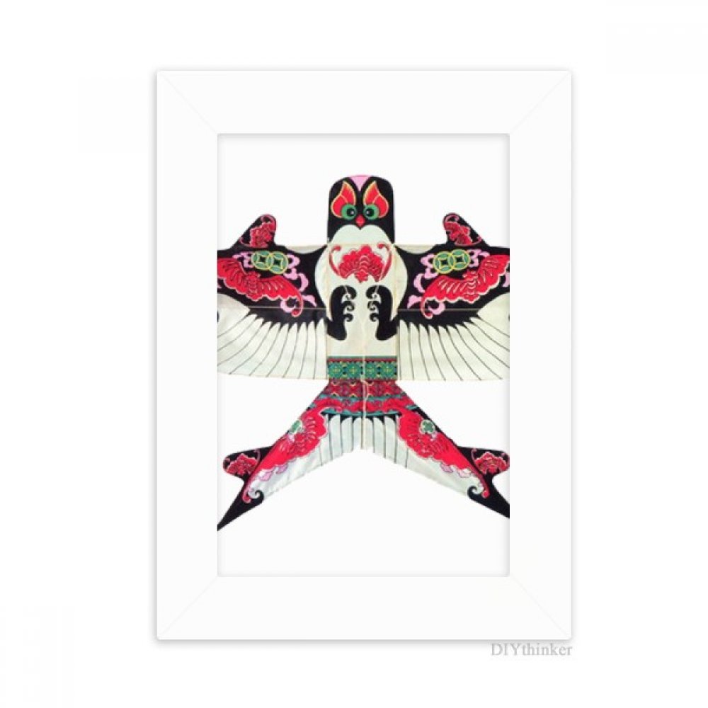 Cadre photo blanc motif cerf-volant chinois DIYthinker de bureau format 4x6 et 5x7 pouces