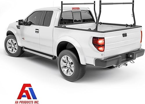 Miniatura 5 de AA-Racks - Juego de 2 barras de acero extensible sin perforación para montaje en caja de herramientas, color negro mate (patente USPTO pendiente)