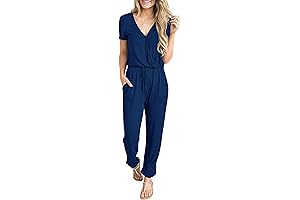 Women's Deep V Neck Romper: Comfort Meets Style