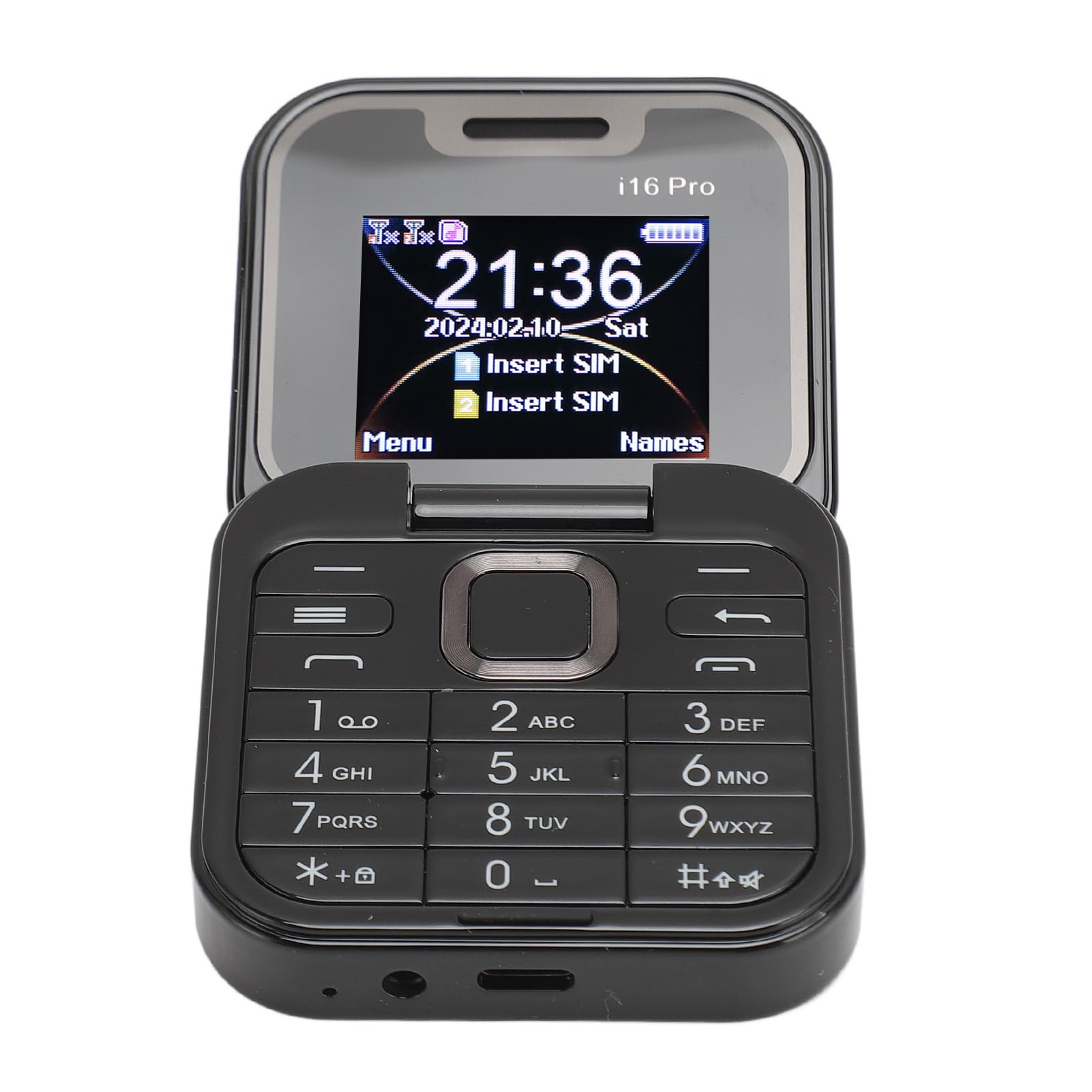SOYES I16pro 2G Teléfono con Tapa Desbloqueado, Doble SIM, Teléfono Celular con Tapa con Botón Grande para Personas Mayores y Niños, Teléfono Móvil Básico de Bolsillo de 16 GB