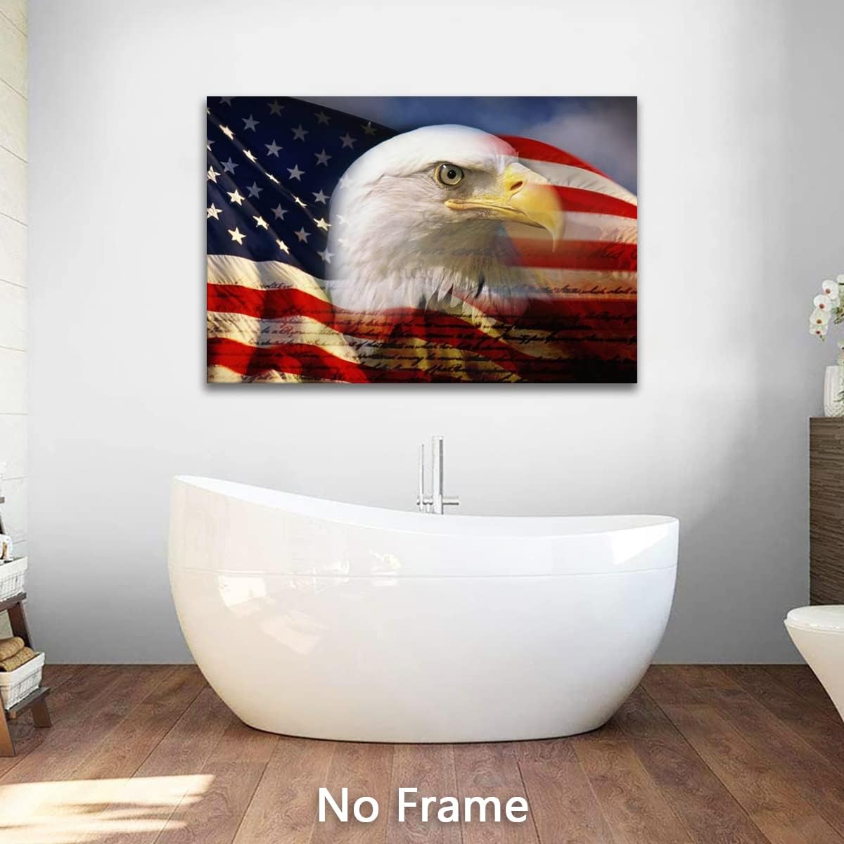 Canvas Wall Art Bald Eagle American Flag Unframed Prints Painting Modern Abstract Canvas Oil Painting Wall Art Prints for Living Room Bedroom Home Decor Modern by Patriotic Print 20x30inch