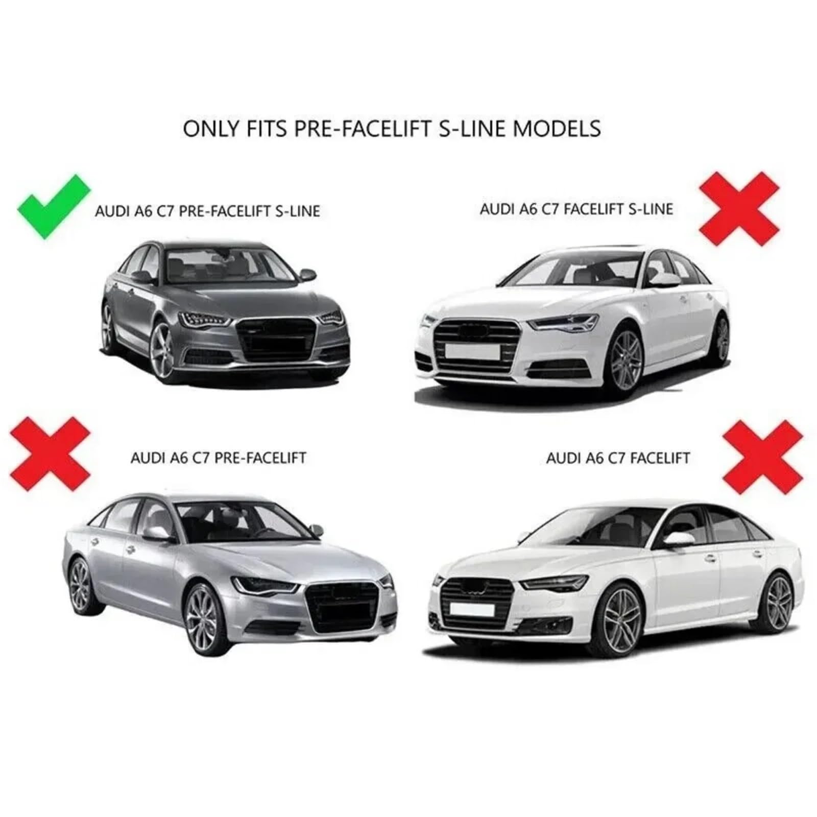 Przedni zderzak, osłona przeciwmgielna, pasuje do AUDI S6, A6, C7, S-Line 2012-2013, 1 para, osłona przeciwmgielna, osłona grilla, plaster miodu