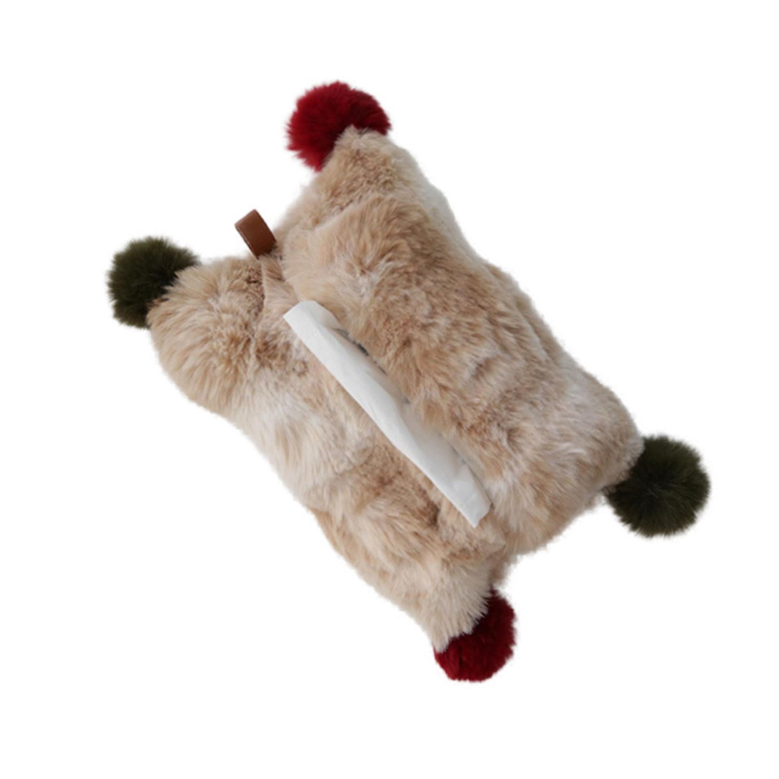 Tissue Cover, Unique Plush Tissue Organizer, Sturdy Paper Pouch for Stylish Adult Bedroom Dispenser