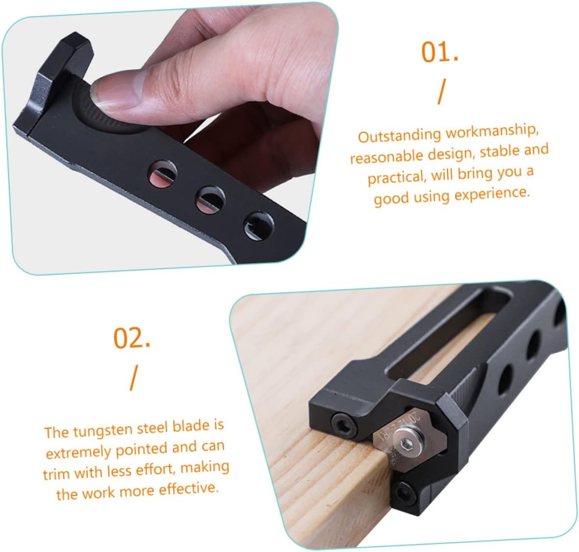 balacoo 2pcs Hand Planer Wood Trimming Tool Multiple Blades for Smooth Edge Banding Construction for Woodworking and Projects