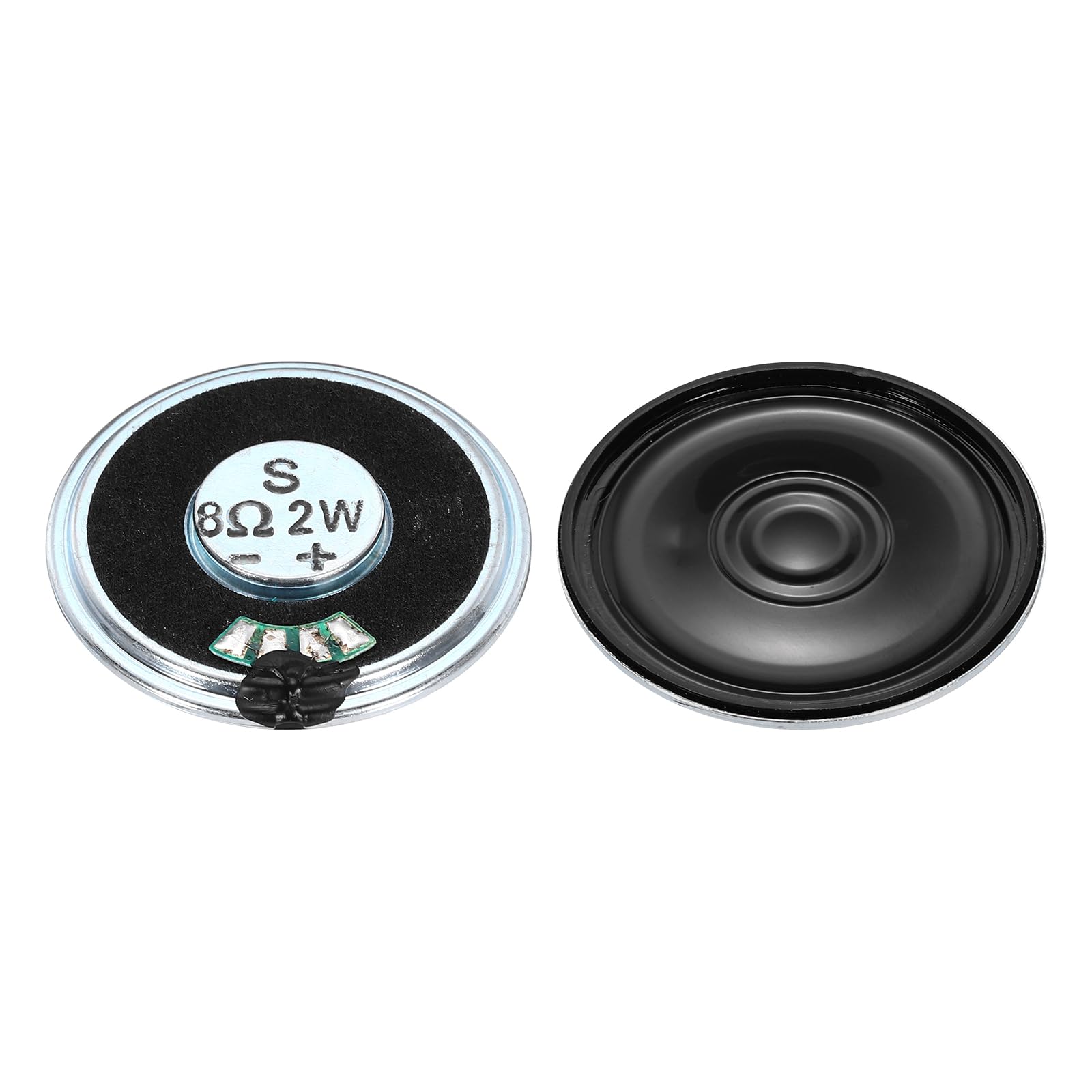 QUARKZMAN Altavoz Magnético De 8 Ohm 2W (Pack De 4 Uds) - Carcasa Metálica Para Proyectos DIY Y Dispositivos Audiovisuales